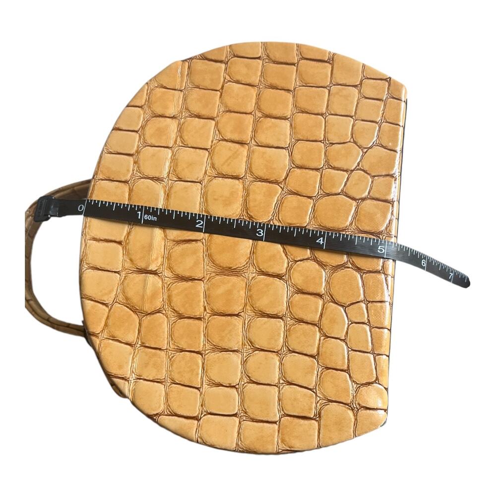 Champ Tan Crocodile Embossed Faux Leather Jewelry Travel Case Purse NWT - Picture 10 of 11